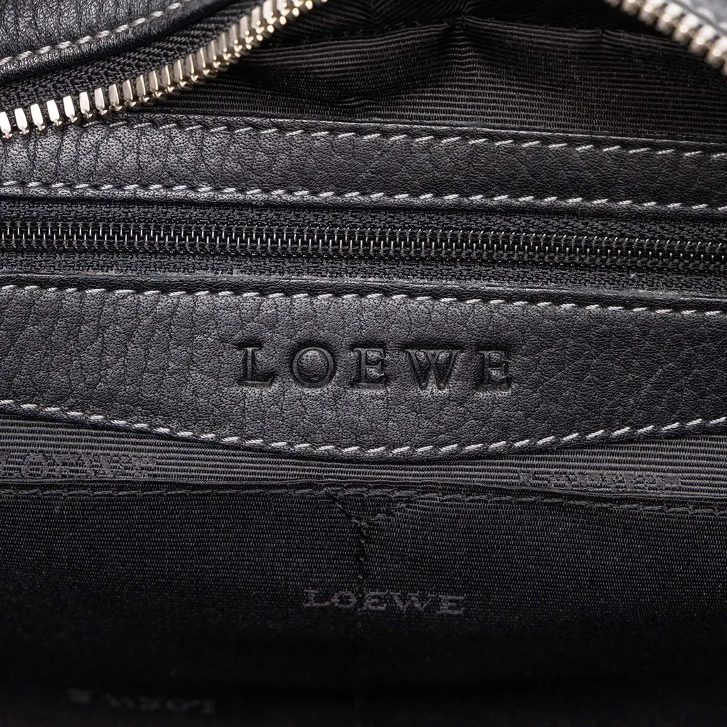 Loewe Leather Senda Handbag Black Leather Good - Box View