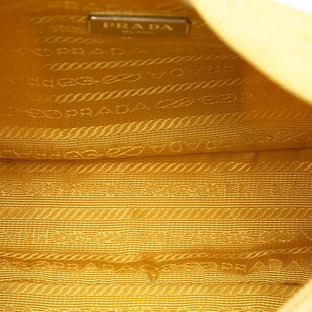Prada Mini Tessuto Re Edition 2000 Shoulder Bag Yellow Very good - Model View