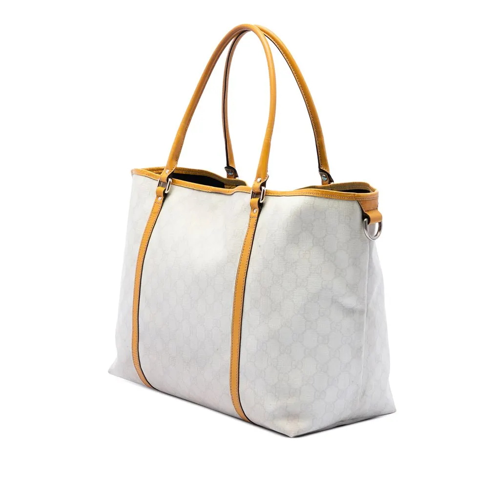 Gucci Large GG Supreme Joy Tote White Very good - Back View