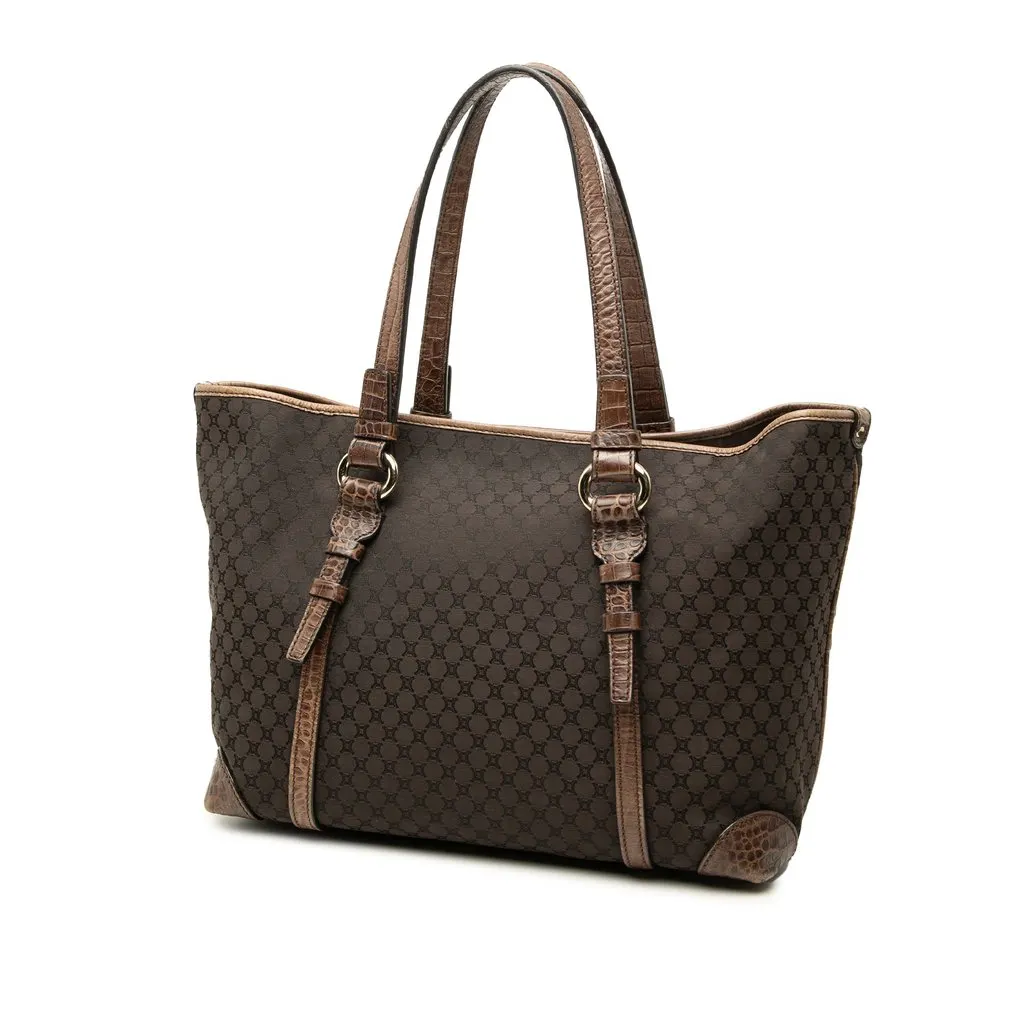 Celine Macadam Canvas Tote Brown Very good - Back View