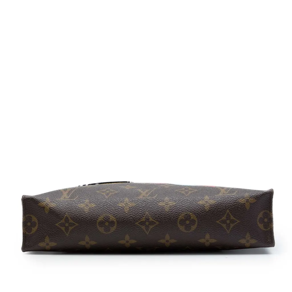 Louis Vuitton Limited Edition Monogram Patches and Travel Stickers Toiletry 26 Pouch Brown Canvas Very good - Inside View