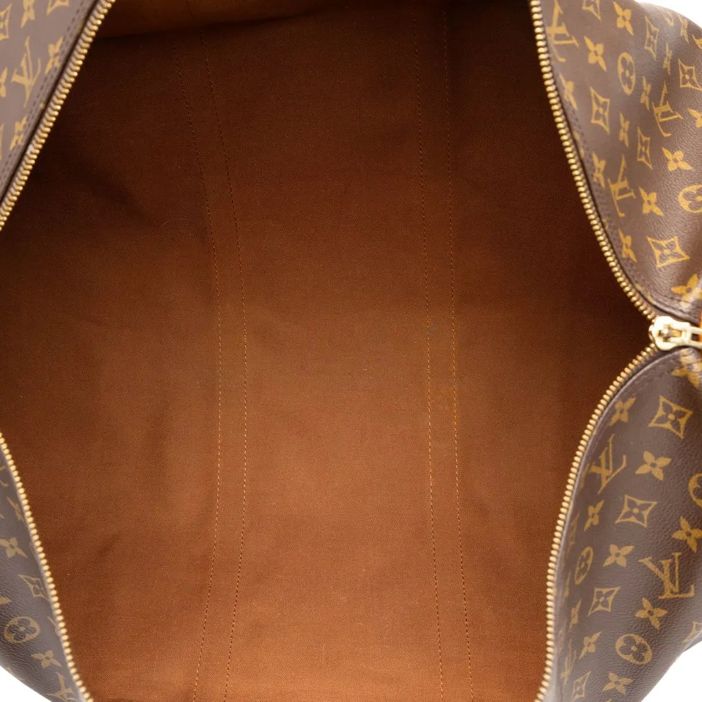 Louis Vuitton Monogram Keepall 60 Brown Canvas Good - Model View