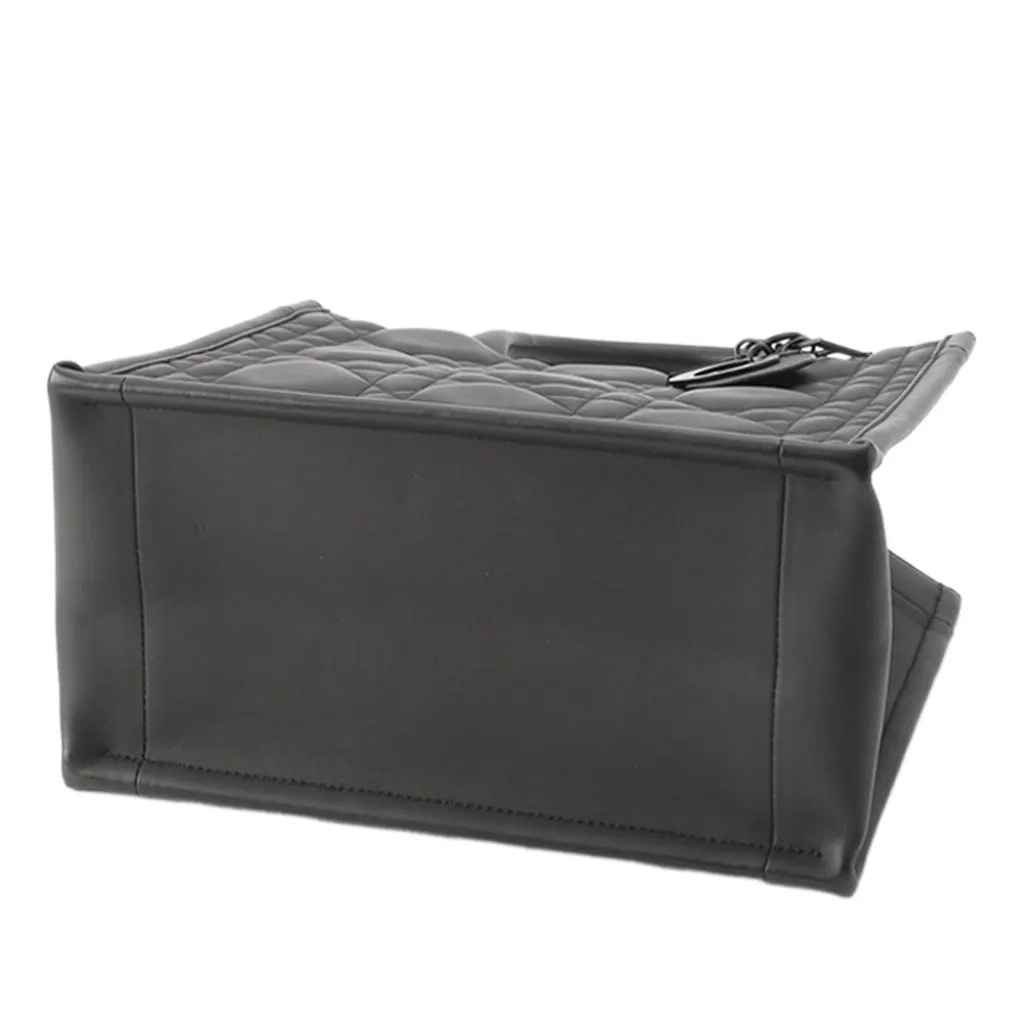 Dior Small Calfskin Macrocannage Ultra Matte Book Tote Black Leather Very good - Box View