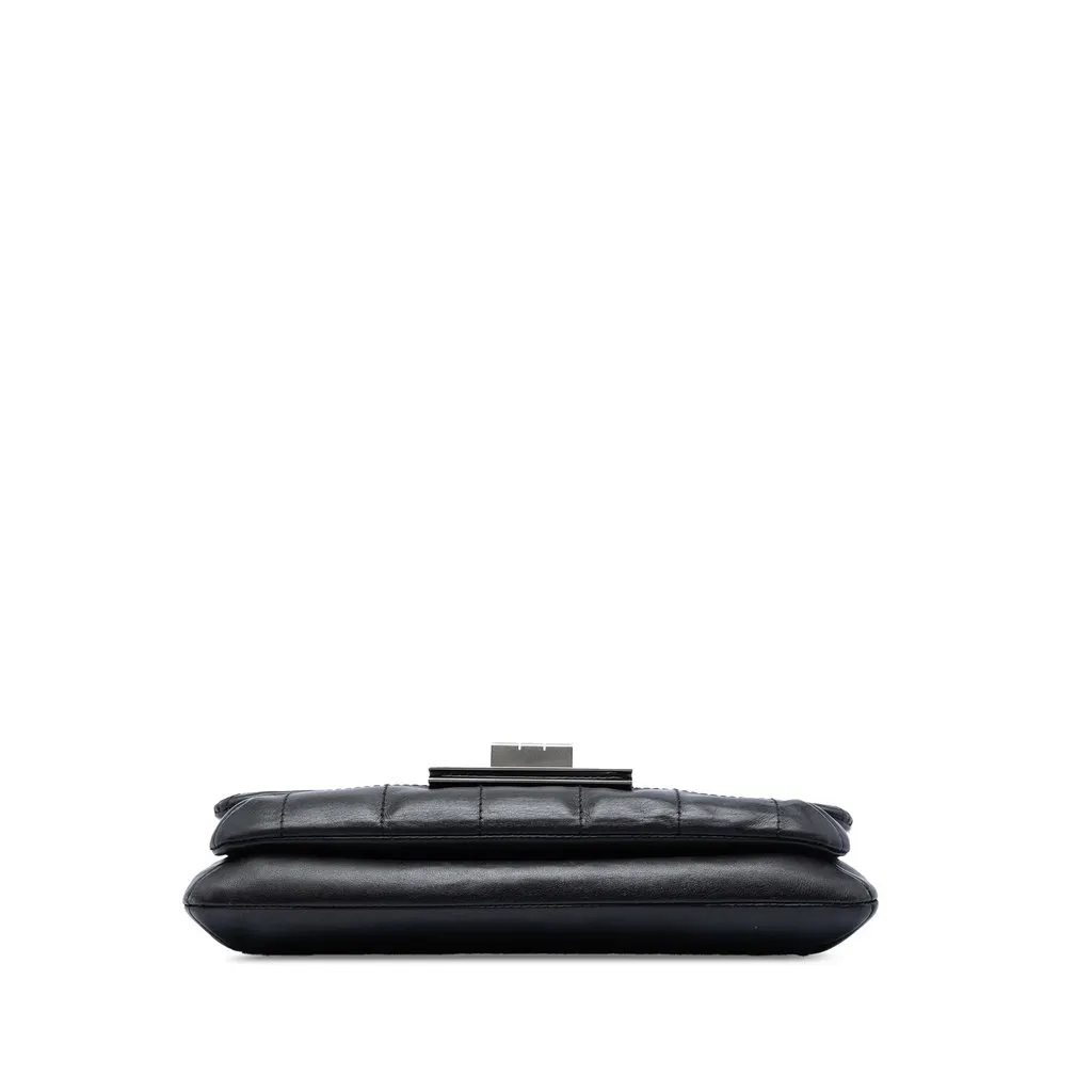 Chanel Chocolate Bar Calfskin Reissue 2.55 Flap Black Leather Very good - Inside View
