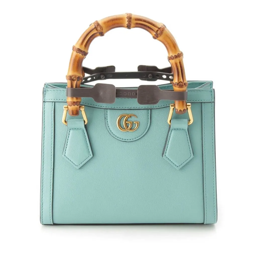 Gucci Mini Calfskin Bamboo Diana Satchel