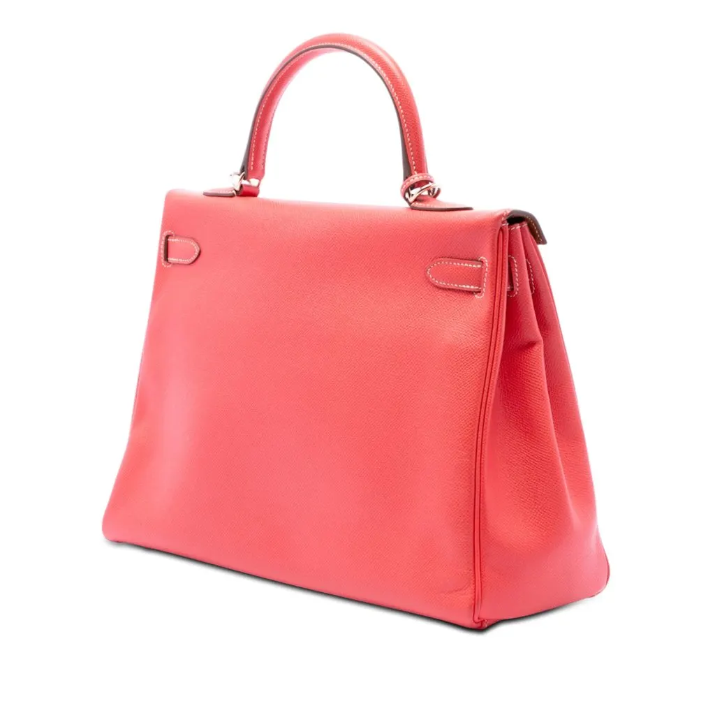 Hermès Epsom Candy Kelly II Retourne 35 Pink Leather Very good - Back View
