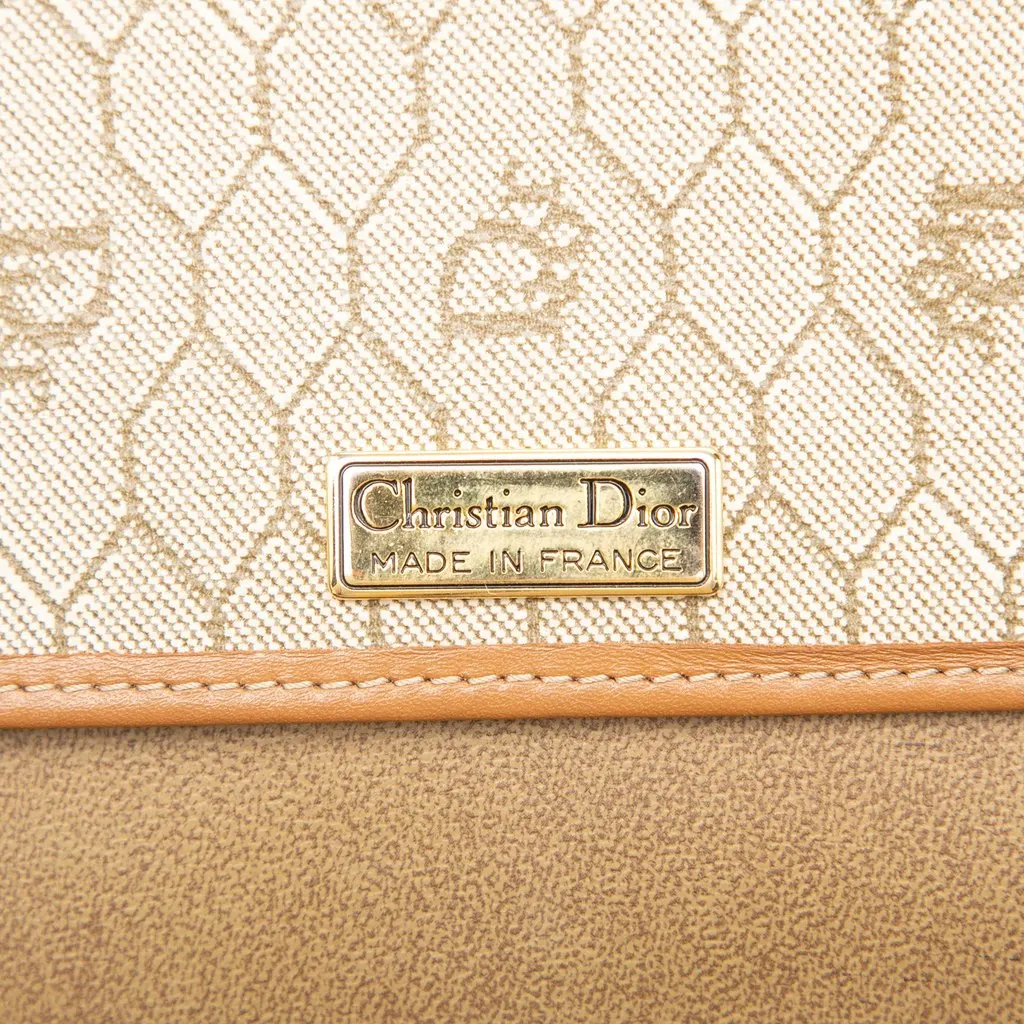 Dior Honeycomb Coated Canvas Crossbody Beige Very good - Box View