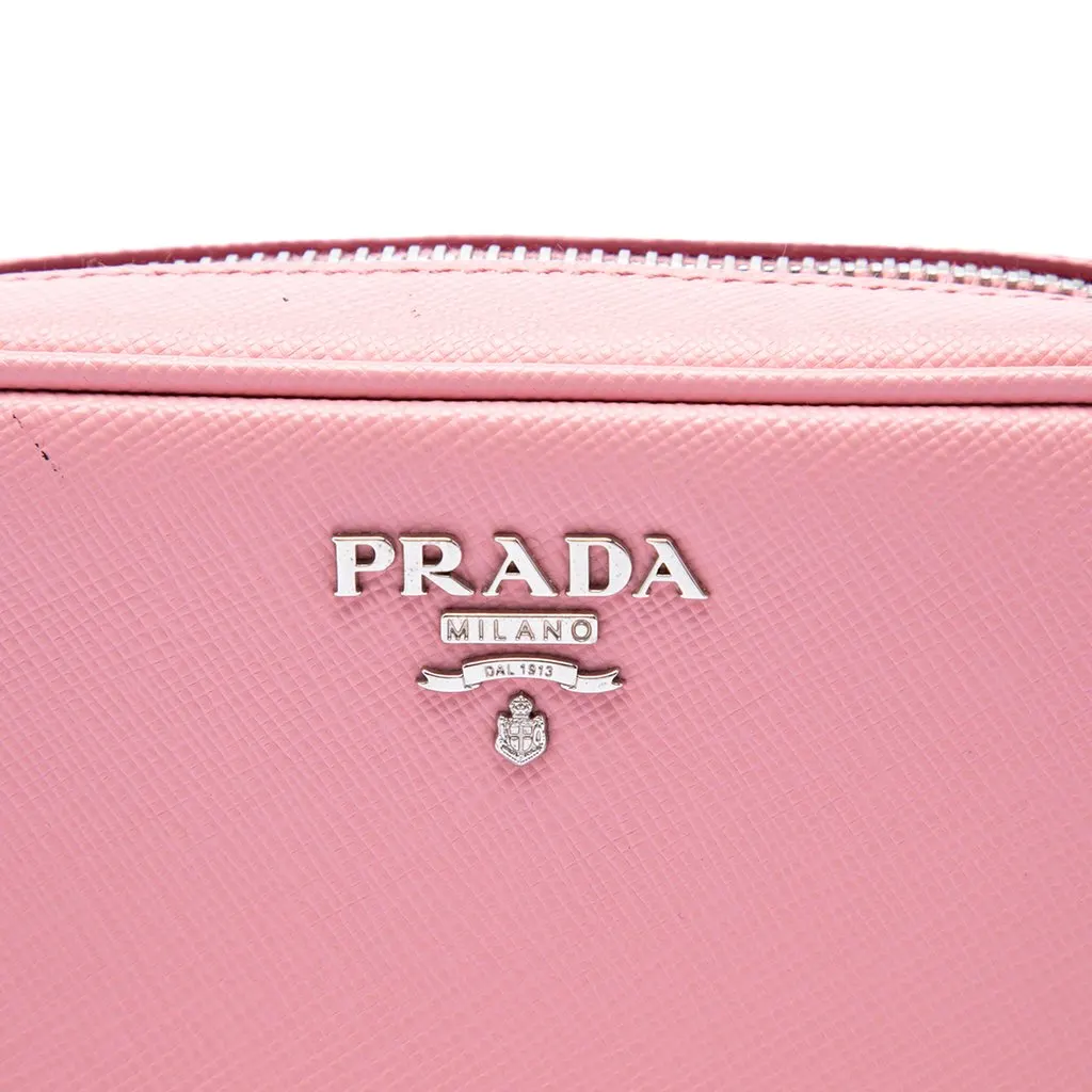 Prada Mini Saffiano Lux Camera Bag Pink Leather Very good - Box View
