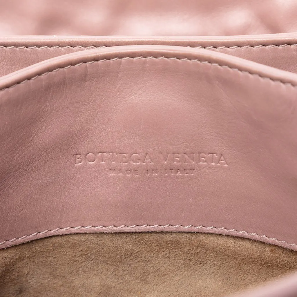 Bottega Veneta Mini Nappa Intrecciato Roma Satchel Pink Leather Good - Box View