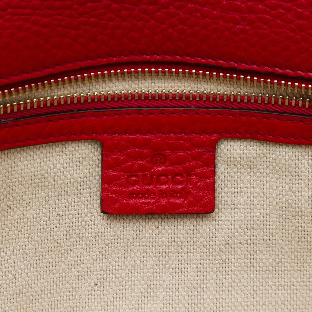 Gucci Calfskin Soho Disco Clutch Red Leather Very good - Box View