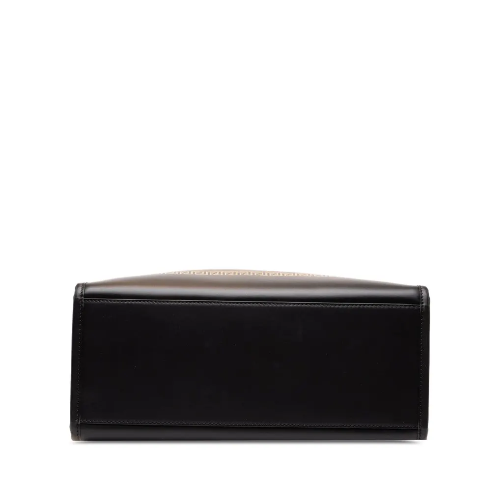 Fendi Versace Fendace Medium Calfskin Sunshine Shopper Tote Black Leather Very good - Inside View