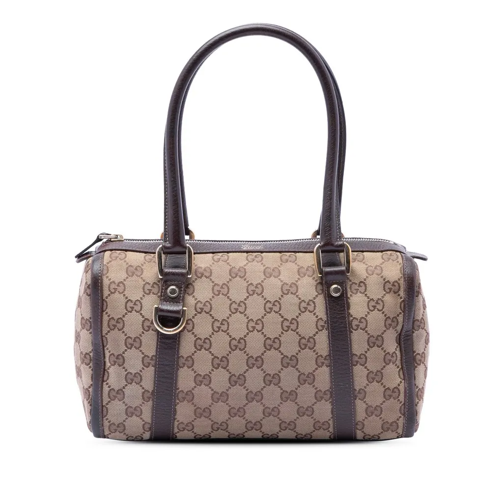 Gucci GG Canvas Abbey D Ring Boston Bag Beige Very good - Front View