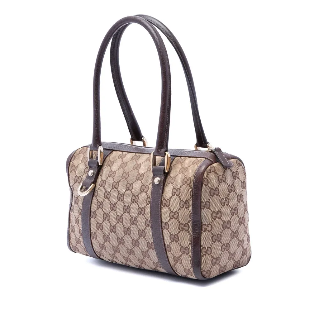 Gucci GG Canvas Abbey D Ring Boston Bag Beige Very good - Back View