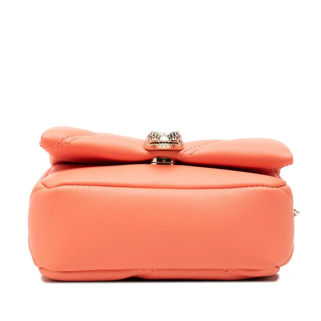 Bvlgari Micro Leather Serpenti Cabochon Crossbody Orange Leather Very good - Inside View