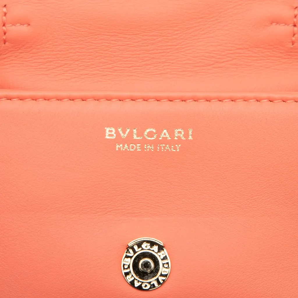 Bvlgari Micro Leather Serpenti Cabochon Crossbody Orange Leather Very good - Box View
