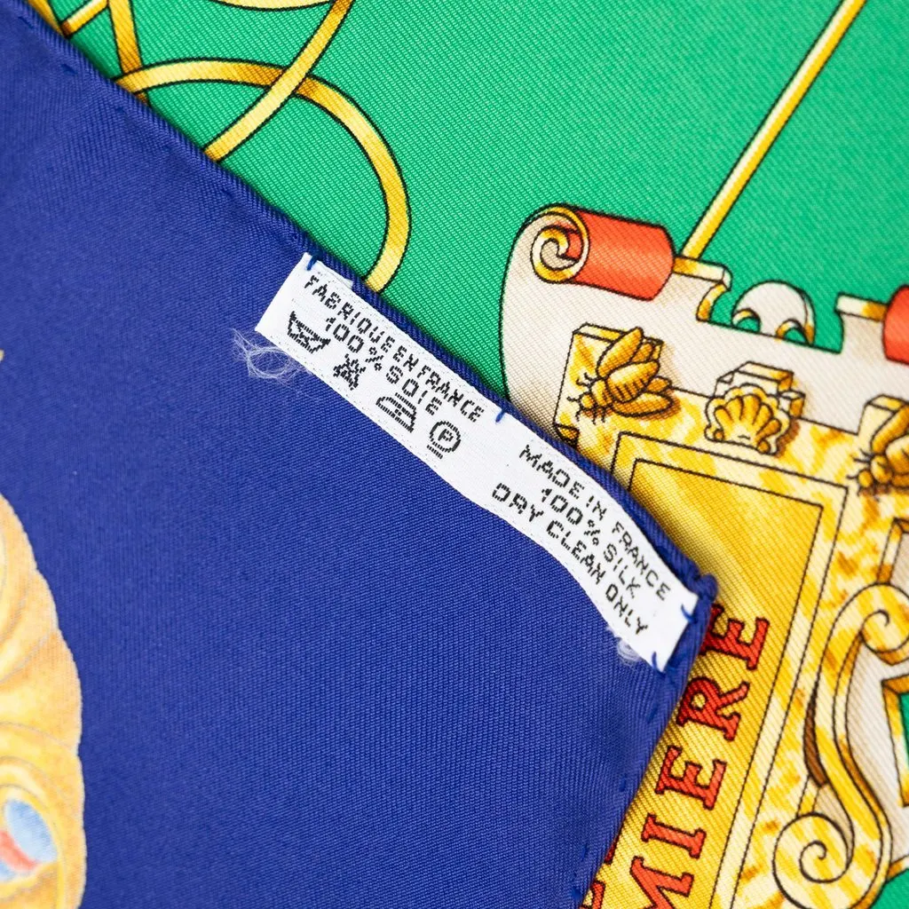 Hermès Voiles de Lumiere Silk Scarf 90 Green Silk Never worn - Box View