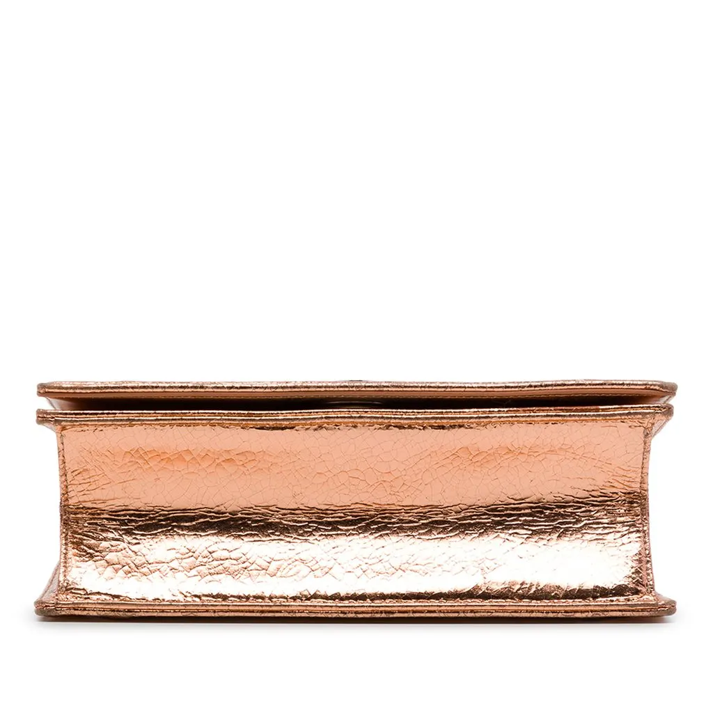 Dior Metallic Ceramic Effect Deerskin Diorama Wallet on Chain Gold Leather Very good - Inside View