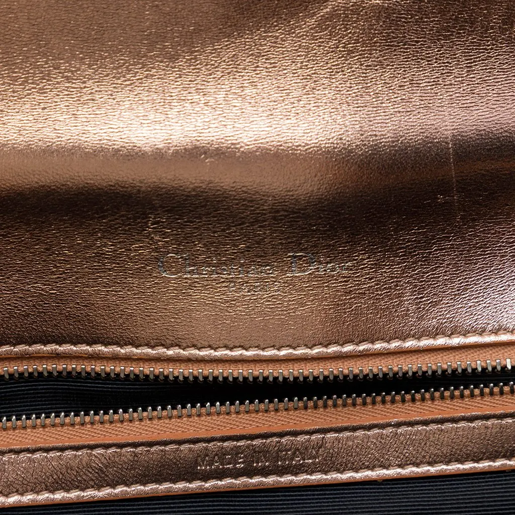 Dior Metallic Ceramic Effect Deerskin Diorama Wallet on Chain Gold Leather Very good - Box View