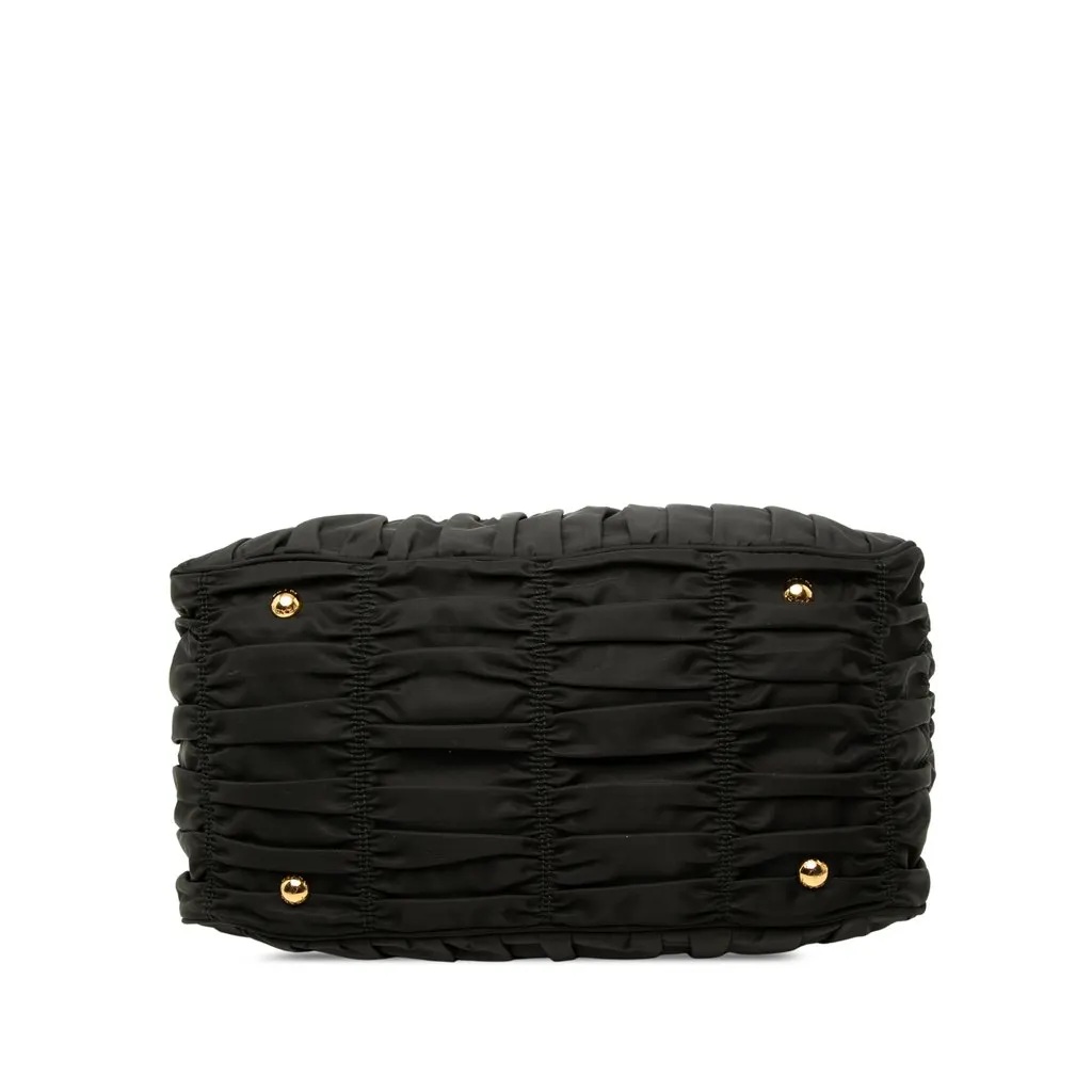 Prada Tessuto Gaufre Satchel Black Polyamide Good - Inside View