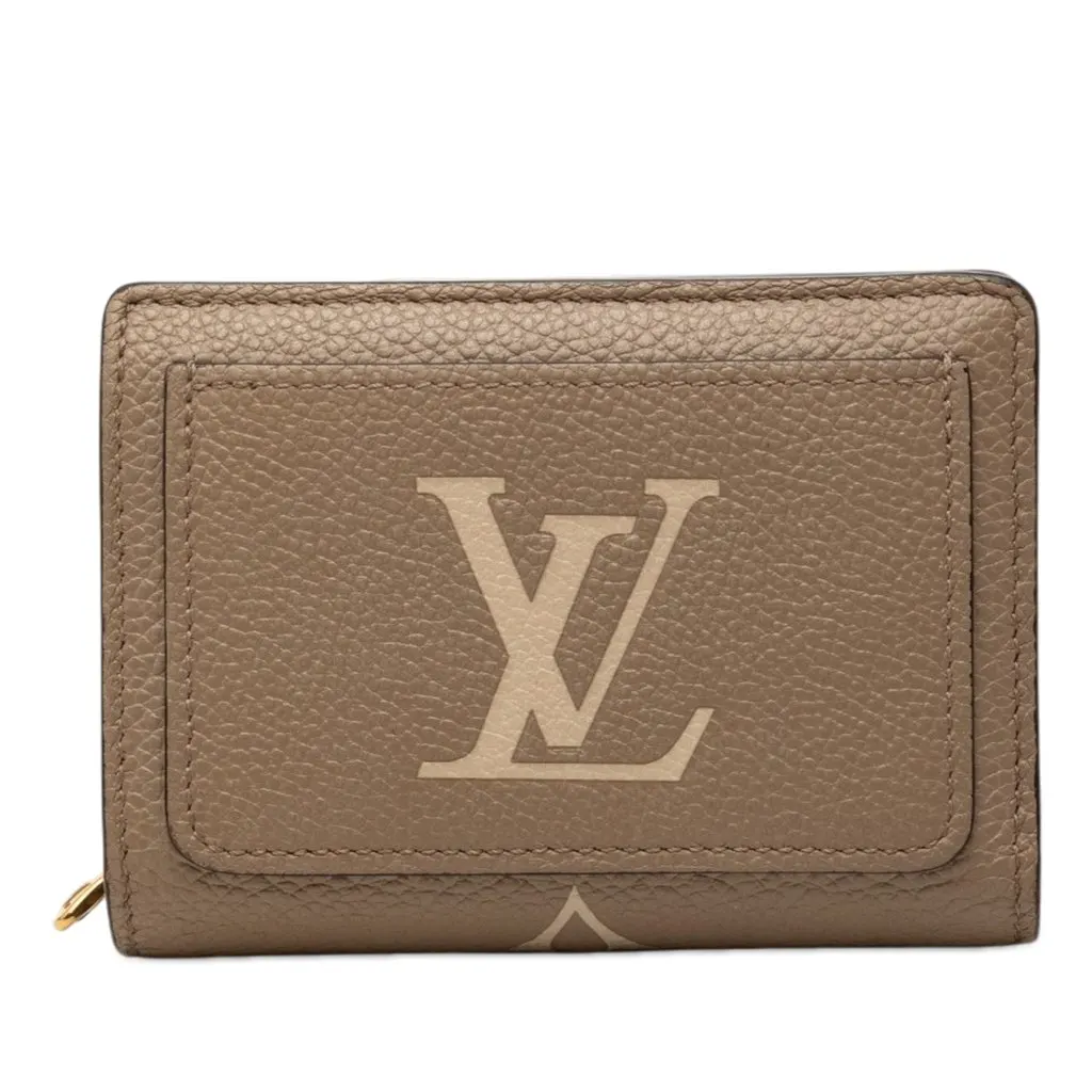 Louis Vuitton Bicolor Monogram Empreinte Giant Clea Wallet Beige Leather Very good - Front View