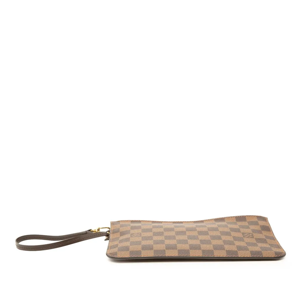 Louis Vuitton Damier Ebene Neverfull Pochette Brown Canvas Good - Inside View