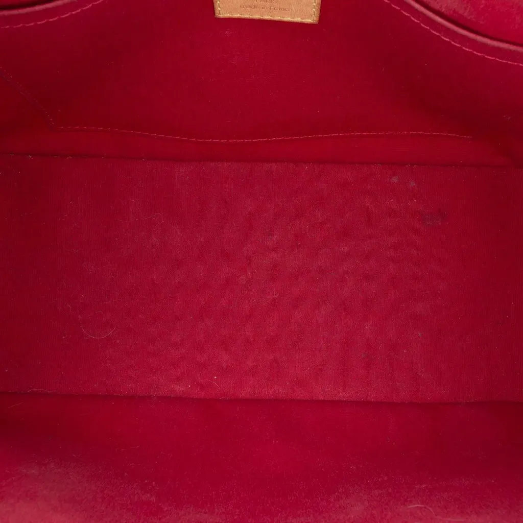 Louis Vuitton Monogram Vernis Rosewood Avenue Red Leather Good - Model View