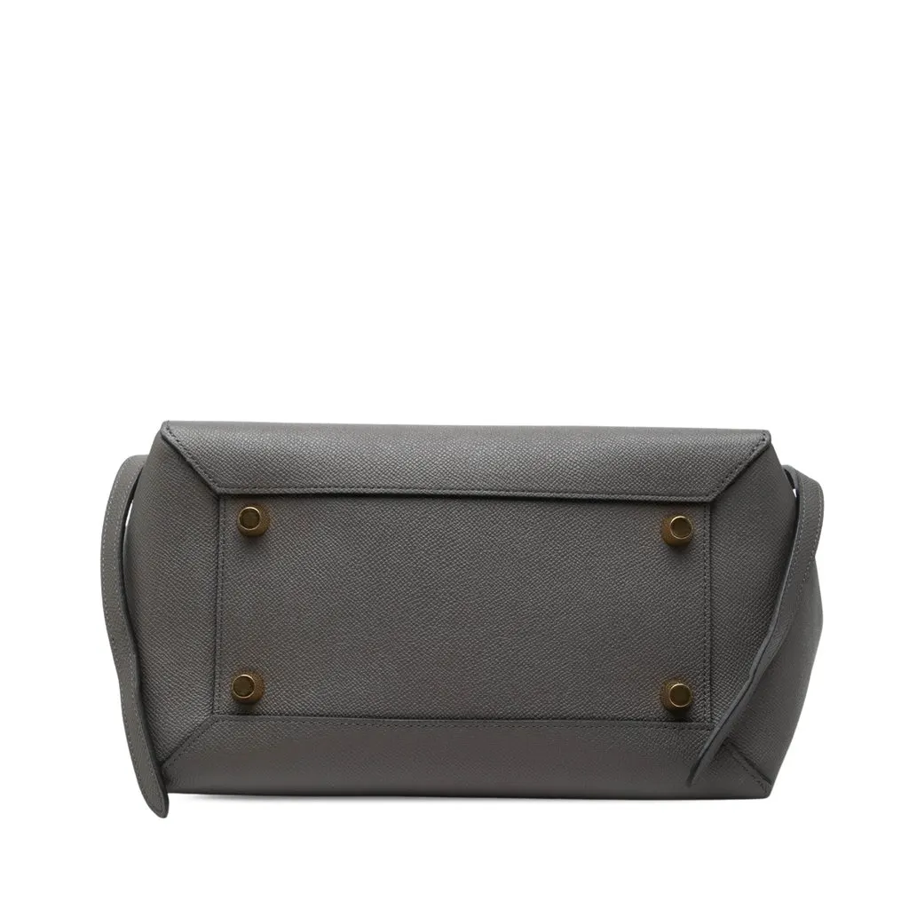 Celine Mini Leather Belt Bag Satchel Grey Leather Very good - Inside View