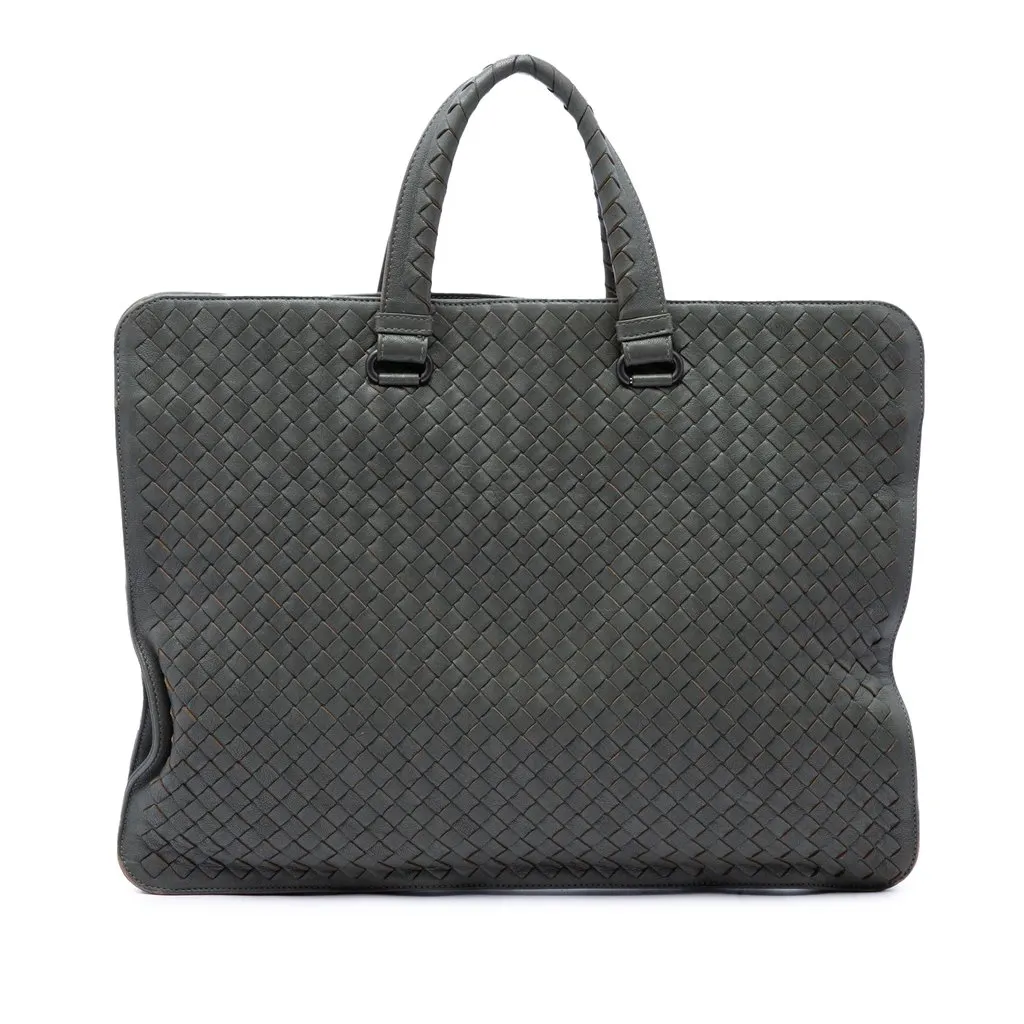 Bottega Veneta Nappa Intrecciato Business Bag MultiColor Leather Good - Front View