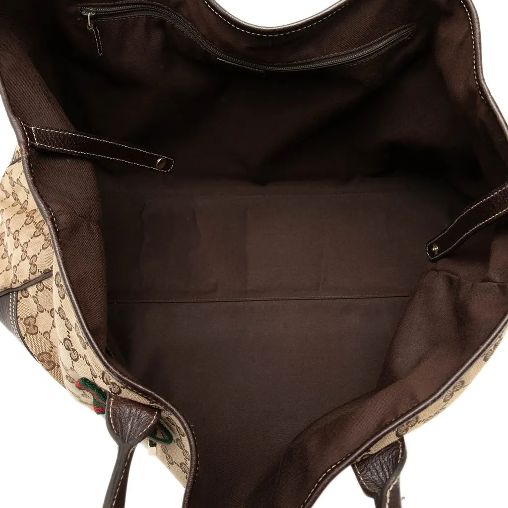 Gucci GG Canvas Princy Tote Beige Canvas Good - Model View