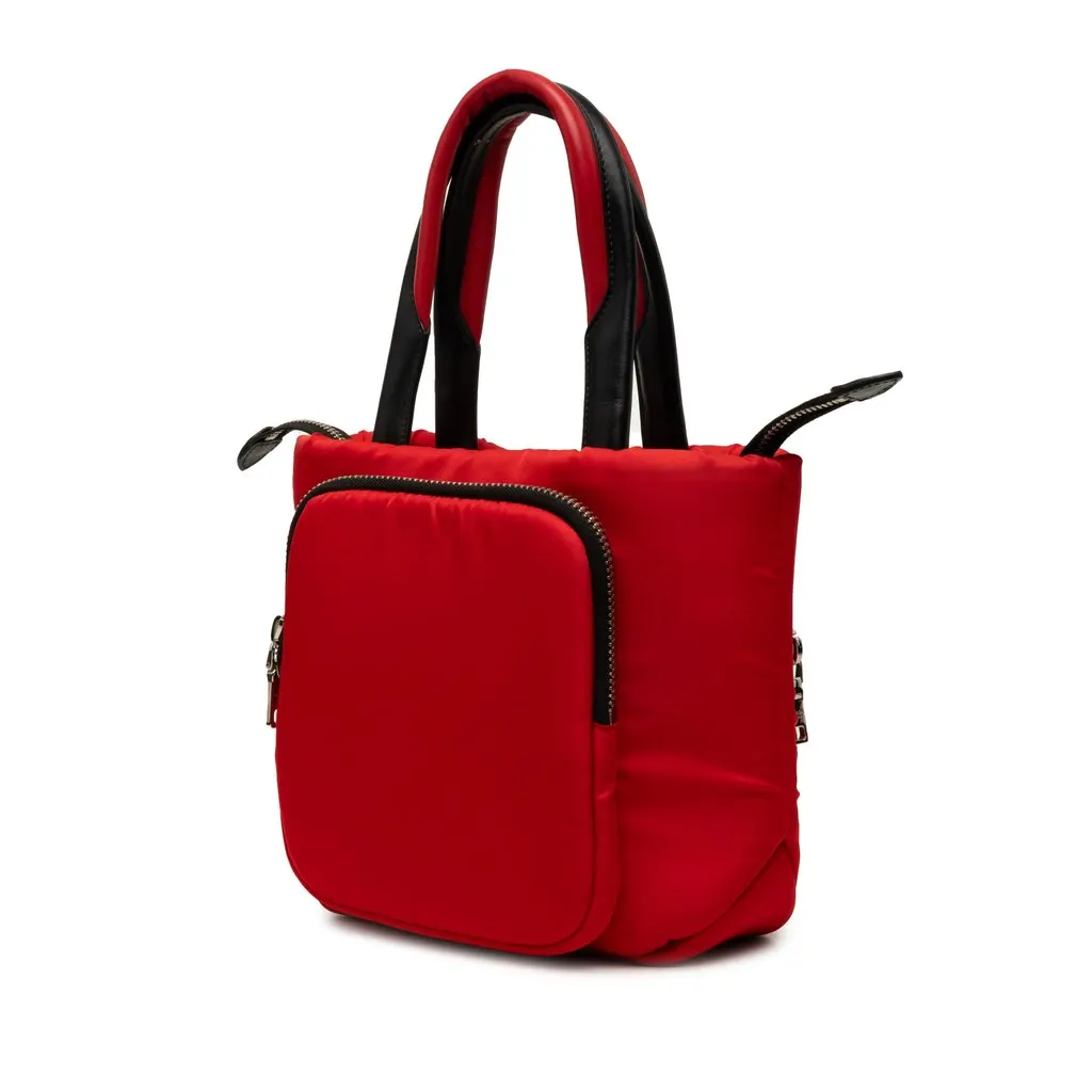 Prada Small Tessuto Pocket Cargo Tote Red Polyamide Very good - Back View