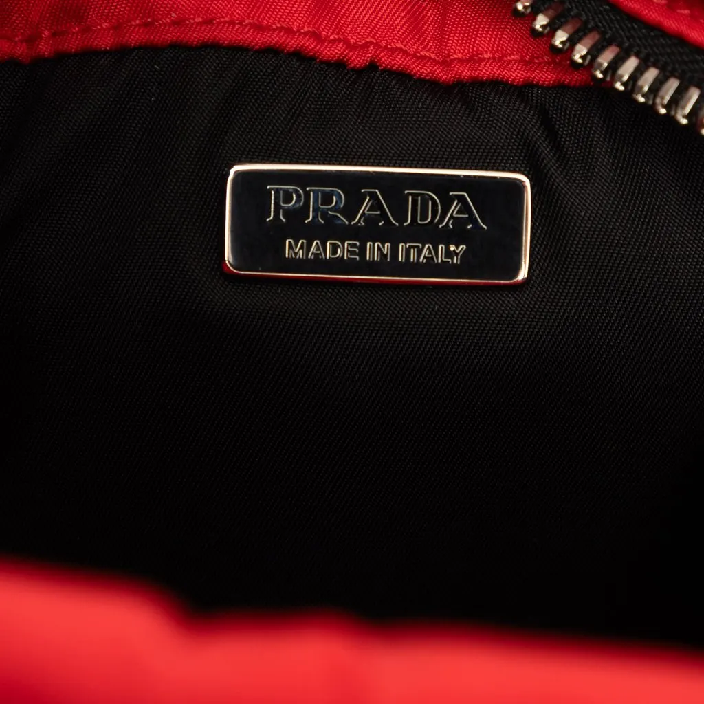 Prada Small Tessuto Pocket Cargo Tote Red Polyamide Very good - Box View