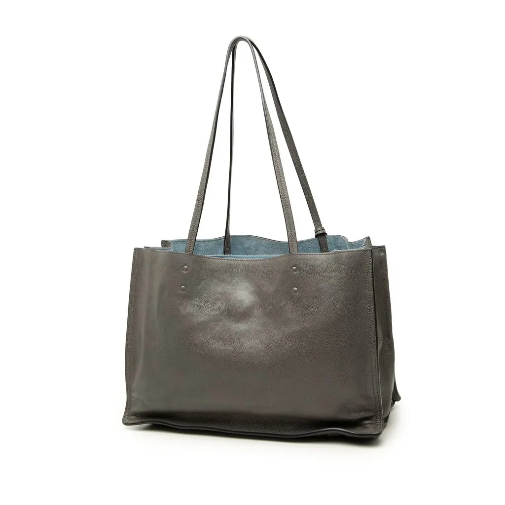 Prada Glace Calf Etiquette Tote MultiColor Leather Very good - Back View