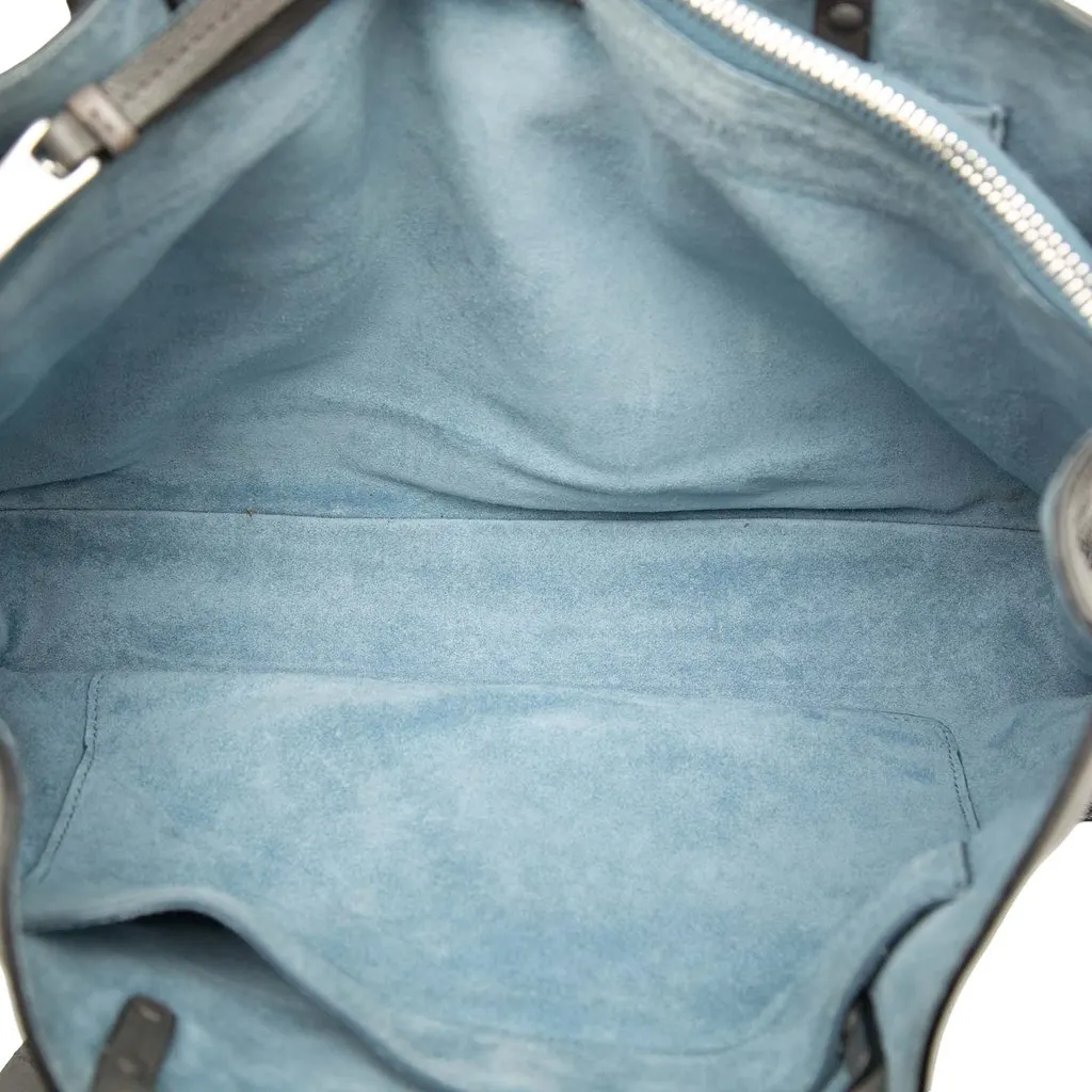 Prada Glace Calf Etiquette Tote MultiColor Leather Very good - Model View