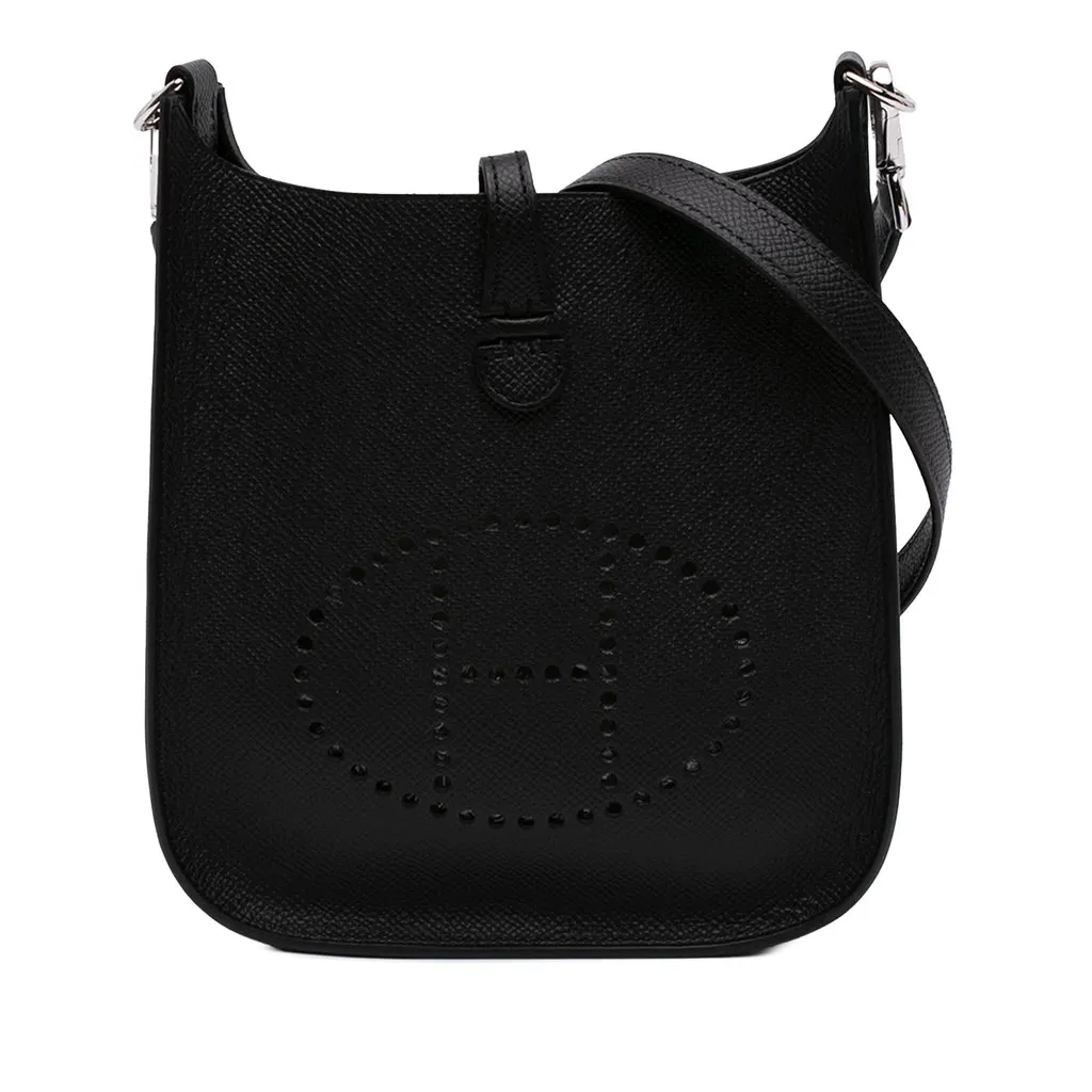 Hermès Epsom Evelyne I 16 Amazone Black Leather Never worn - Front View