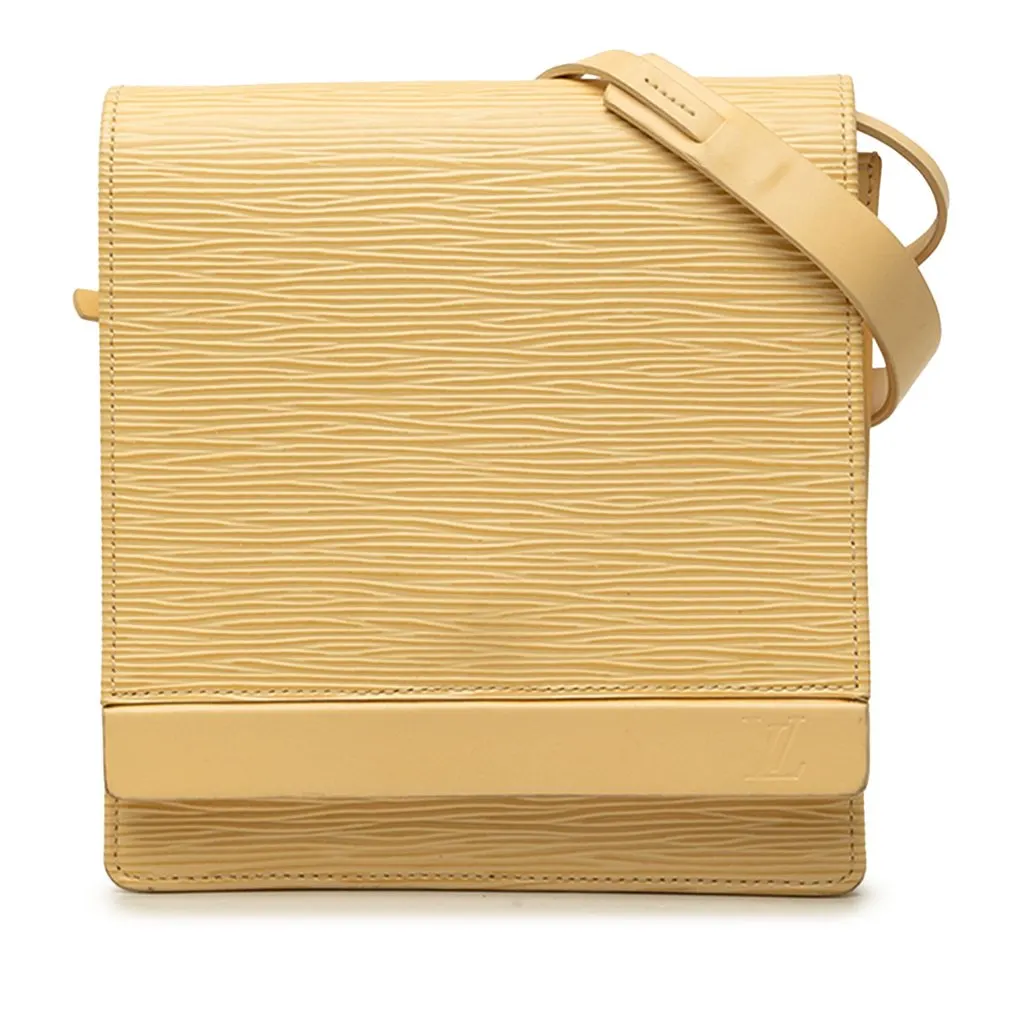 Louis Vuitton Epi Biarritz Yellow Leather Very good - Front View