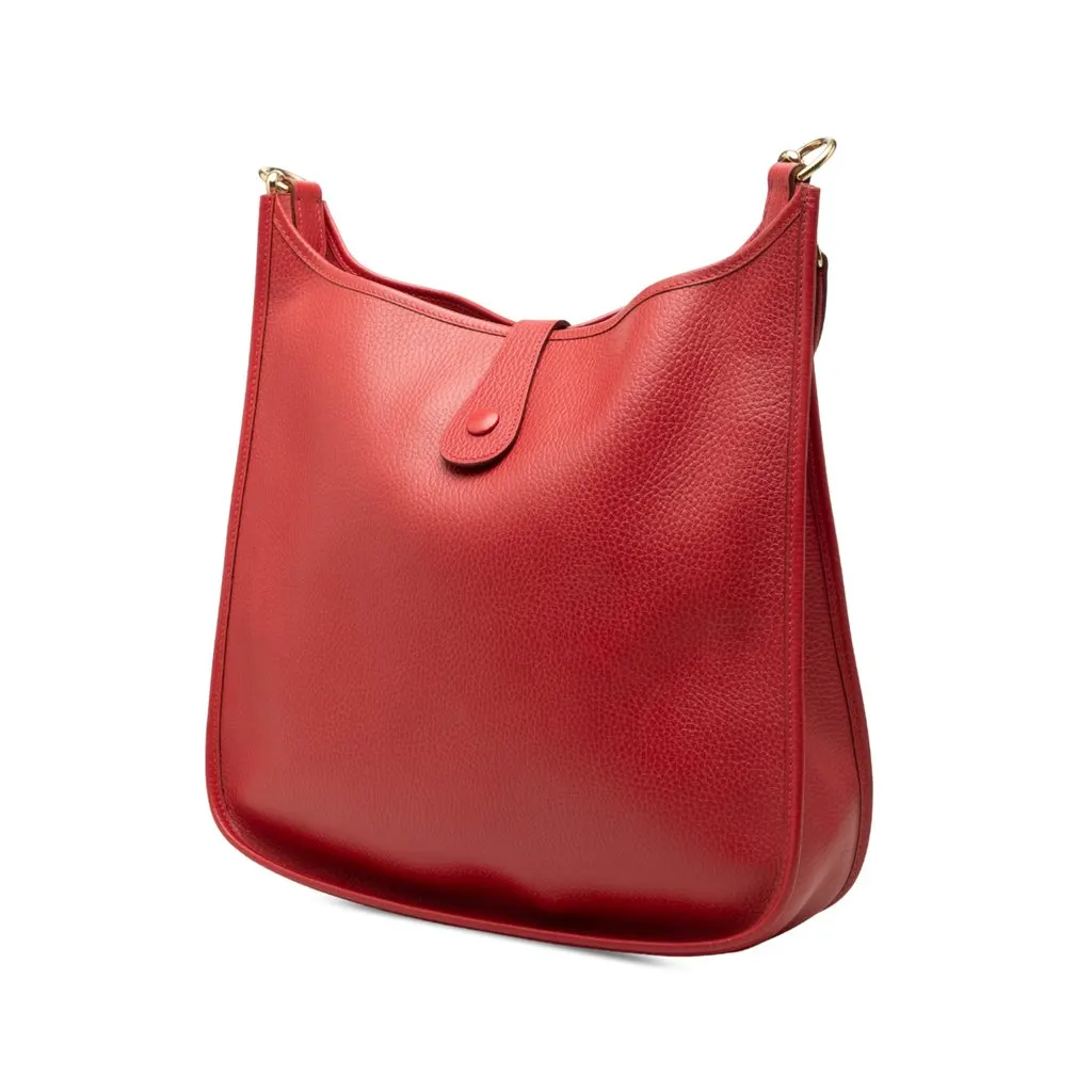 Hermès Clemence Evelyne I GM Red Leather Very good - Back View