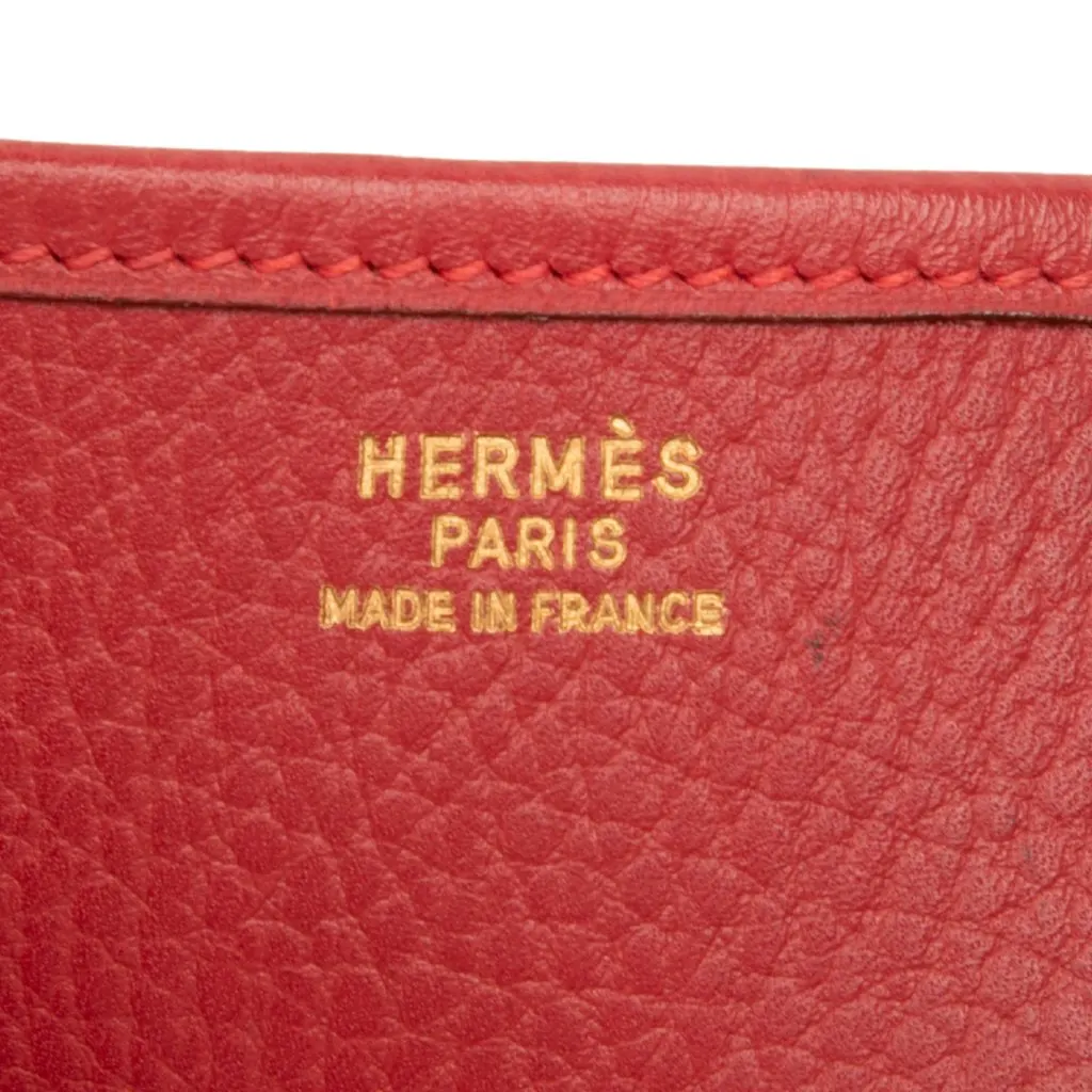 Hermès Clemence Evelyne I GM Red Leather Very good - Box View