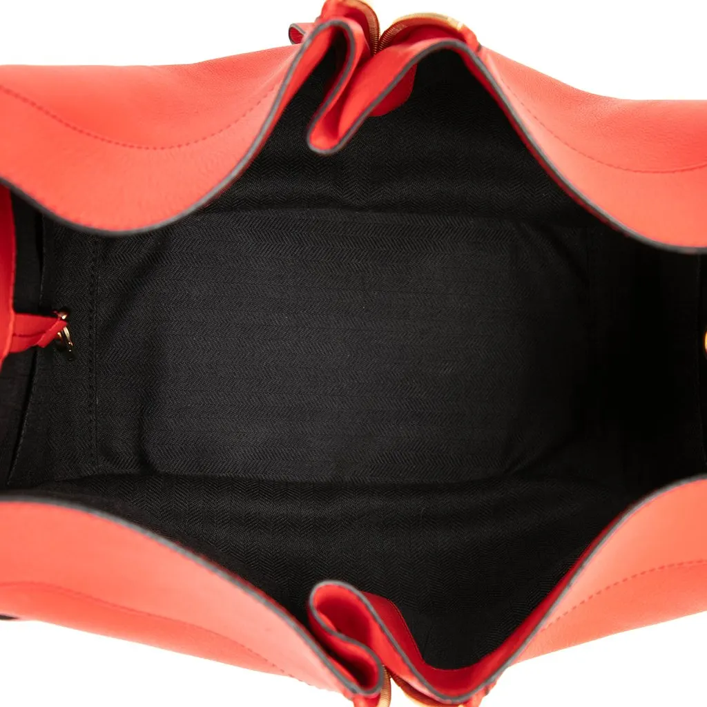 LOEWE Small Calfskin Hammock Satchel Red Leather Very good - Model View