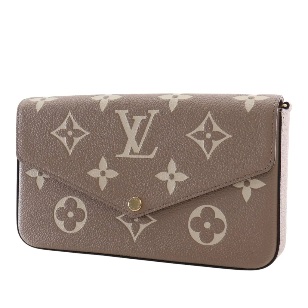 Louis Vuitton Bicolor Monogram Empreinte Pochette Felicie Beige Leather Never worn - Back View