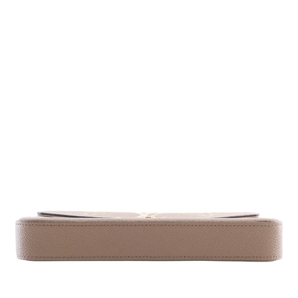 Louis Vuitton Bicolor Monogram Empreinte Pochette Felicie Beige Leather Never worn - Box View