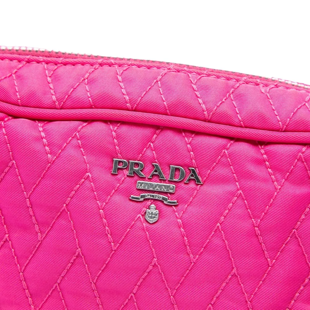 Prada Impuntu Tessuto Chain Satchel Pink Very good - Box View
