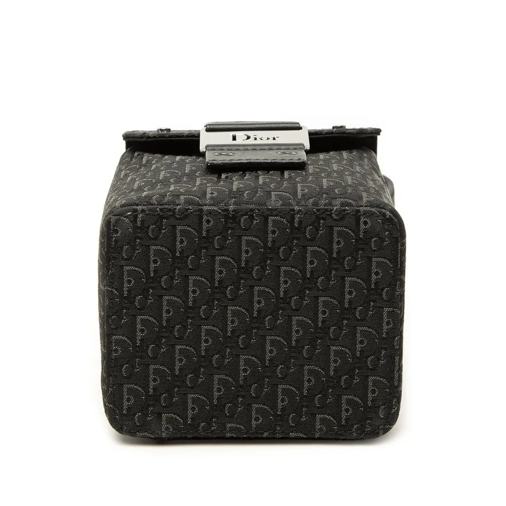 Dior Diorissimo Trotter Canvas Street Chic Vanity Bag Black Canvas Good - Inside View