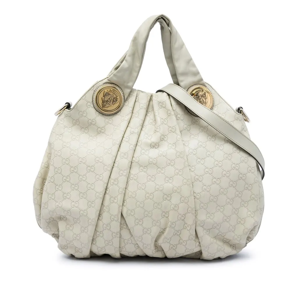 Gucci Large Guccissima Hysteria Satchel Brown Leather Very good - Front View