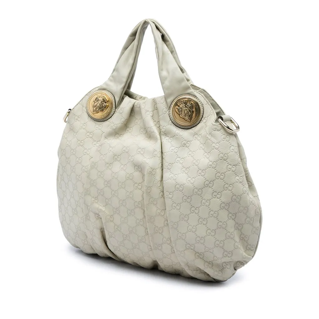 Gucci Large Guccissima Hysteria Satchel Brown Leather Very good - Back View