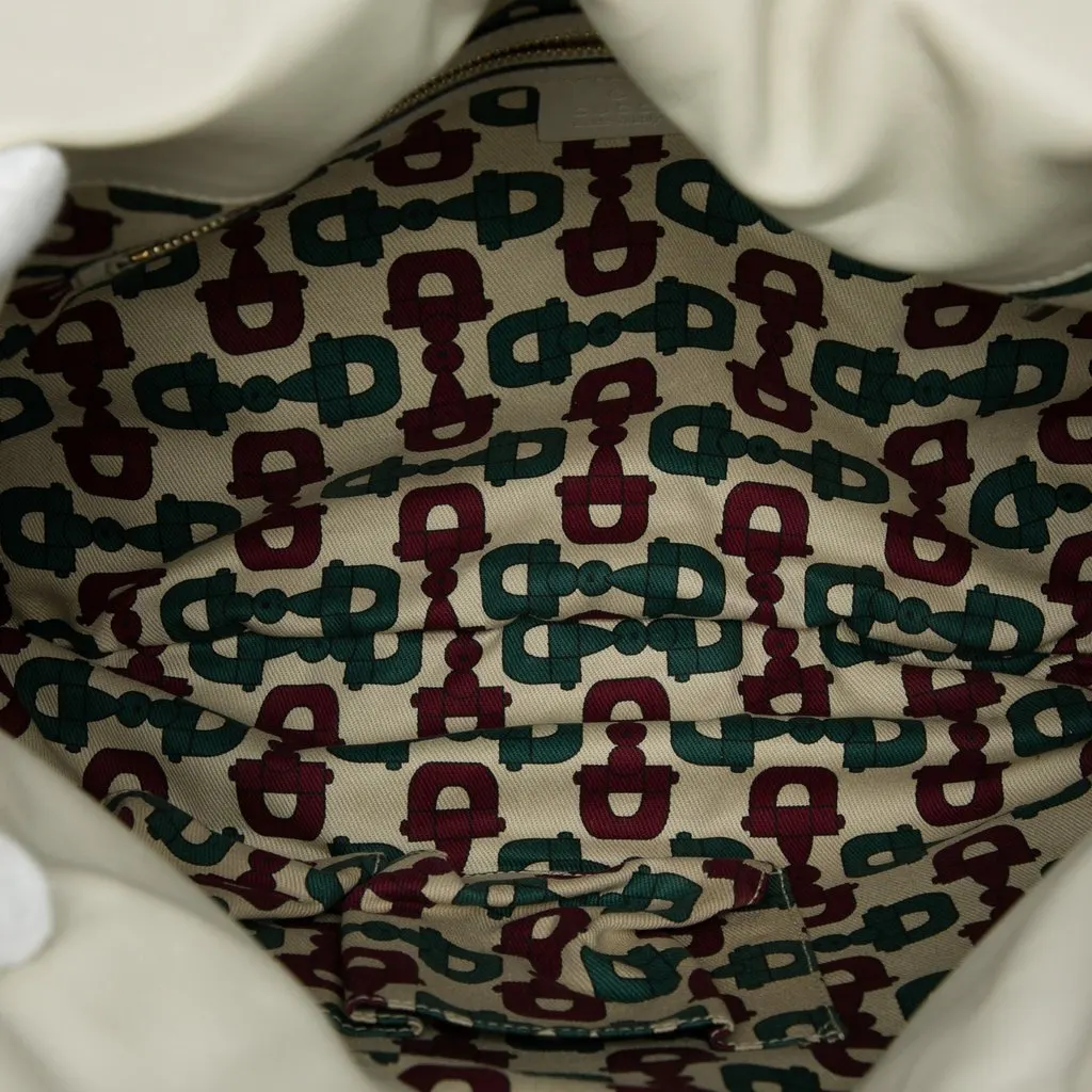 Gucci Large Guccissima Hysteria Satchel Brown Leather Very good - Model View