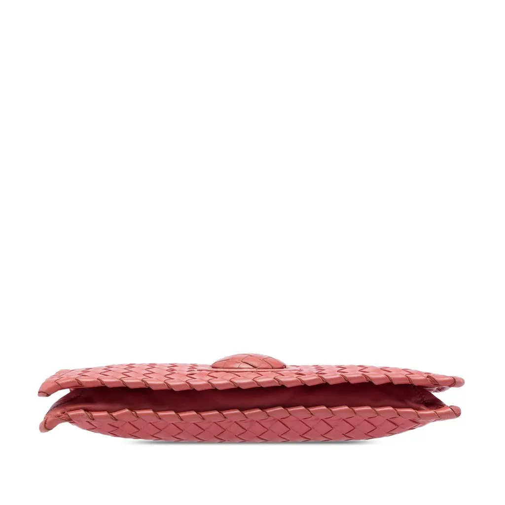Bottega Veneta Nappa Intrecciato Turn Lock Clutch Pink Leather Very good - Inside View