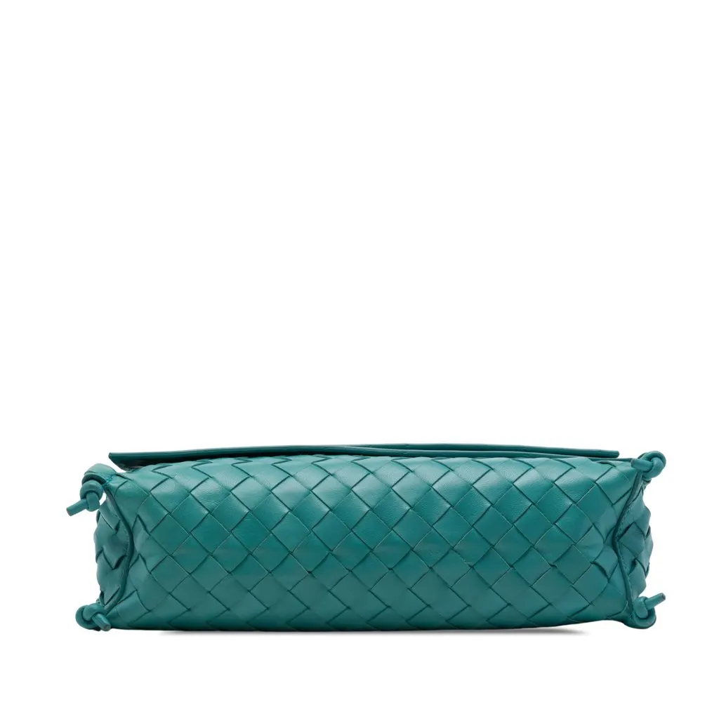 Bottega Veneta Medium Nappa Intrecciato BV Fold Crossbody Blue Leather Very good - Inside View