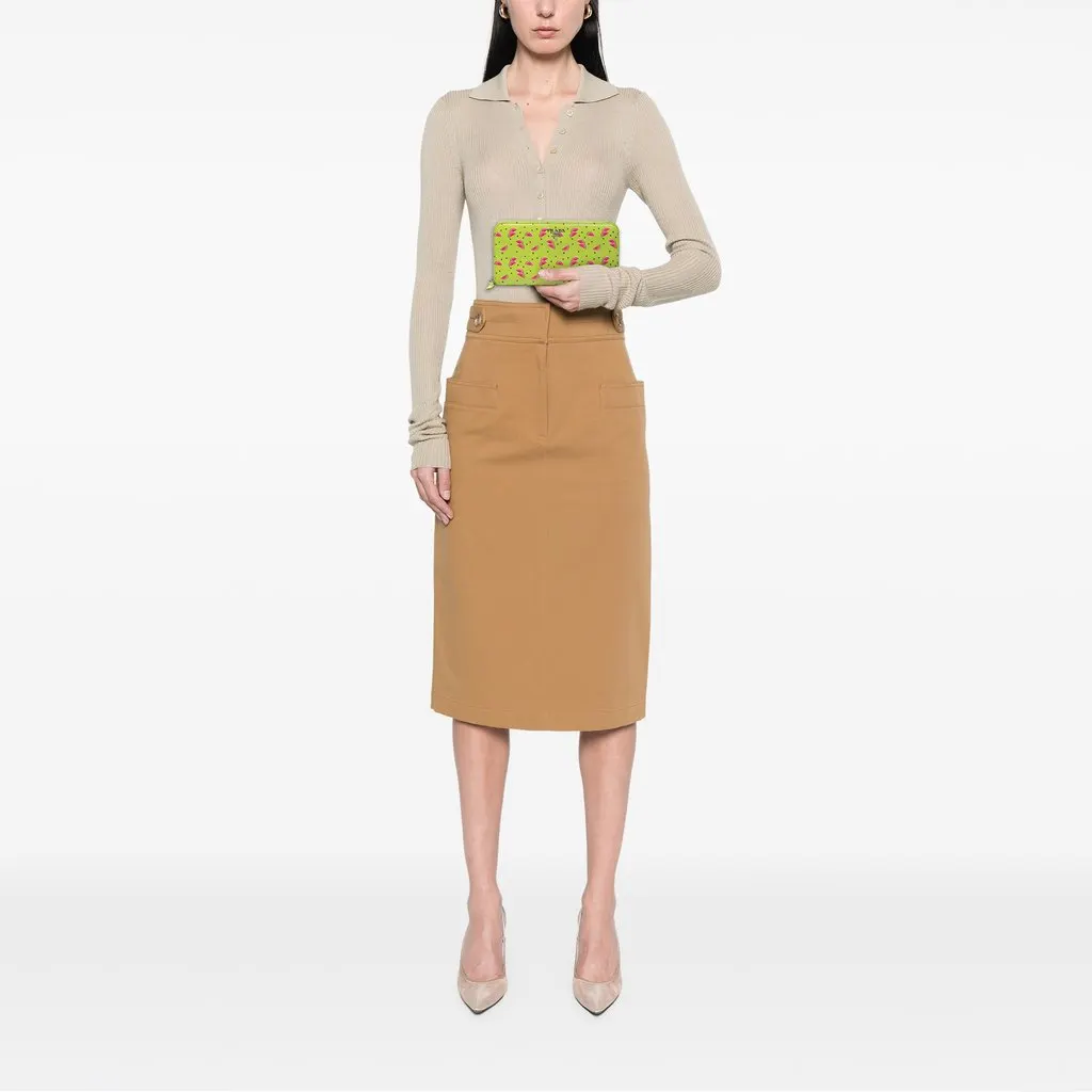 Prada Saffiano Watermelon Zip Around Long | Libas Collective