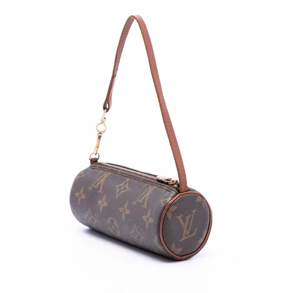 Louis Vuitton Monogram Papillon Pochette Brown Canvas Good - Back View