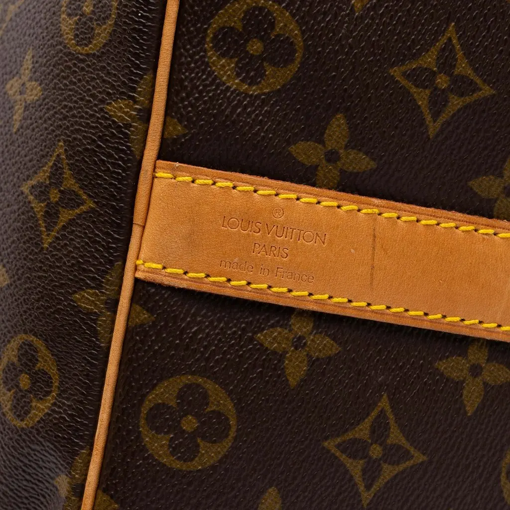 Louis Vuitton Monogram Keepall Bandouliere 50 Brown Canvas Good - Box View